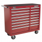 Rollcab 16 Drawer with Ball-Bearing Slides Heavy-Duty - Red AP41169