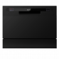 Baridi Compact Tabletop Dishwasher 6 Place Settings, 6 Programmes, Low Noise, 6.5L Cycle, Start Delay - Black DH85