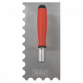 Stainless Steel 270mm Semicircle Tooth Trowel - Rubber Handle - Aluminium Foot T6701