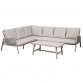 Dellonda Outdoor Garden Furniture Fusion 4 Piece Corner Sofa & Coffee Table Set, Aluminium DG57