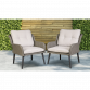 Dellonda Buxton Rattan Wicker Outdoor Lounge Chairs with Cushion, Grey DG79