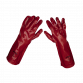 Red PVC Gauntlets 450mm - Pair 9114