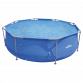 Dellonda 10ft Steel Frame Swimming Pool Round with Filter Pump, Blue DL19