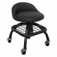 Creeper Stool Pneumatic with Adjustable Height Swivel Seat & Back Rest SCR02B
