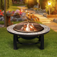 Dellonda 30" Deluxe Traditional Style Fire Pit/Fireplace/Outdoor Heater - Slate DG111