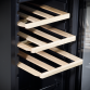 Baridi 18 Bottle Dual Zone Wine Cooler, Fridge with Digital Touch Screen Controls, Wooden Shelves & LED Light, Black DH89