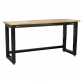 Steel Adjustable Workbench with Wooden Worktop 1830mm - Heavy-Duty APMS22
