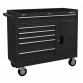 Rollcab 6 Drawer with Ball Bearing Slides - Black AP4106B