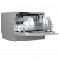 Baridi Compact Tabletop Dishwasher 6 Place Settings, 6 Programmes, Low Noise, 6.5L Cycle, Start Delay - Silver DH84