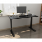 Dellonda Black Electric Adjustable Office Standing Desk, Quiet & Fast 1200x600mm DH55