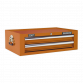 Topchest, Mid-Box & Rollcab Combination 14 Drawer with Ball-Bearing Slides - Orange APSTACKTO