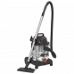 Vacuum Cleaner Industrial Wet & Dry 20L 1250W/230V Stainless Drum PC200SD