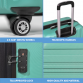 Dellonda Set 3-Piece Lightweight ABS Luggage Set with Integrated TSA Approved Combination Lock - Teal - DL126 DL126