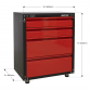 Modular 4 Drawer Cabinet with Worktop 665mm APMS84