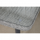 Dellonda Buxton Rattan Wicker Outdoor Dining Table with Clear Tempered Glass Top, Grey DG78