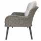 Dellonda Buxton Rattan Wicker Outdoor Lounge 2-Seater Sofa with Cushion, Grey DG80