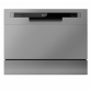Baridi Compact Tabletop Dishwasher 6 Place Settings, 6 Programmes, Low Noise, 6.5L Cycle, Start Delay - Silver DH84