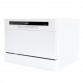 Baridi Compact Tabletop Dishwasher 6 Place Settings, 6 Programmes, Low Noise, 6.5L Cycle, Start Delay - White DH83