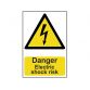Danger Electric Shock Risk - PVC 200 x 300mm SCA0750
