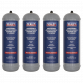 430g 2.2L, Disposable Argon/Carbon Dioxide Gas Cylinder - Pack of 4 MIGMIX2.24