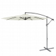 Dellonda Ø3m Banana Parasol/Umbrella for Garden, Patio with Crank Handle, 8 Ribs and Cover, Cream Canopy DG265