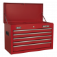 Topchest 5 Drawer with Ball-Bearing Slides - Red & 272pc Tool Kit AP225COMBO