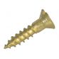 Wood Screws, Slotted, CSK, Brass