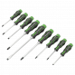 Hammer-Thru Screwdriver Set Hi-Vis Green 9pc AK4941HV