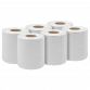 White Embossed 2-Ply Paper Roll 60m - Pack of 6 WHT60