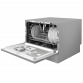 Baridi Compact Tabletop Dishwasher 6 Place Settings, 6 Programmes, Low Noise, 6.5L Cycle, Start Delay - Silver DH84