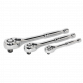 Ratchet Wrench Set 3pc Pear-Head Flip Reverse AK6672