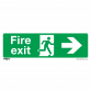 Safe Conditions Safety Sign - Fire Exit (Right) - Rigid Plastic - Pack of 10 SS24P10