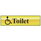 Disabled Toilet - Polished Brass Effect 200 x 50mm SCA6004