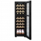 Baridi 27 Bottle Dual Zone Wine Cooler, Fridge with Digital Touch Screen Controls, Wooden Shelves & LED Light, Black DH90