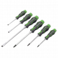 Hammer-Thru Screwdriver Set Hi-Vis Green 6pc AK4940HV