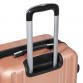Dellonda 3-Piece Lightweight ABS Luggage Set with Integrated TSA Approved Combination Lock - Rose Gold - DL125 DL125