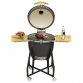 Dellonda Deluxe 22"(56cm) Ceramic Kamado Style BBQ Grill/Oven/Smoker, Supplied with Wheeled Stand DG159