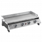 Dellonda 4 Burner Stainless Steel Portable Gas Plancha with Warming Rack 10kW DG277
