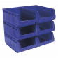 Plastic Storage Bin 310 x 500 x 190mm - Blue Pack of 6 TPS56B