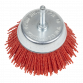 Nylon Filament Cup Brush Ø75mm with Ø6mm Shaft NFB75