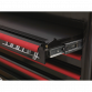 Rollcab 6 Drawer Wide Retro Style - Black with Red Anodised Drawer Pulls AP41206BR