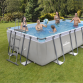 Dellonda 18ft Deluxe Steel Frame Swimming Pool, Rectangular with Filter Pump DL22