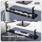 Dellonda Extendable Cable Management Tray 435/730 x 130 x 190 - Black DH276