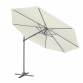 Dellonda Ø3m Garden/Patio Cantilever Parasol/Umbrella with Crank Handle, 360° Rotation, Tilt and Cover, Cream DG268