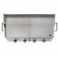 Dellonda 4 Burner Stainless Steel Portable Gas Plancha with Warming Rack 10kW DG277