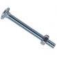 Cup Square Hex Bolt & Nut ZP M6 x 100mm Box 25