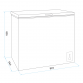 Baridi Freestanding Chest Freezer, 199L Capacity, Garages and Outbuilding Safe, -12 to -24°C Adjustable Thermostat with Refrigeration Mode, White DH111