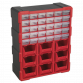 Cabinet Box 39 Drawer - Red/Black APDC39R