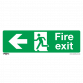 Safe Conditions Safety Sign - Fire Exit (Left) - Self-Adhesive Vinyl SS25V1