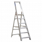 Aluminium Step Ladder 6-Tread Industrial BS 2037/1 AXL6